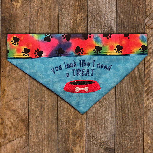 I need a Treat / Over the Collar Dog Bandana