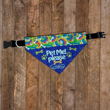 Pet Me Please / Over the Collar Dog Bandana