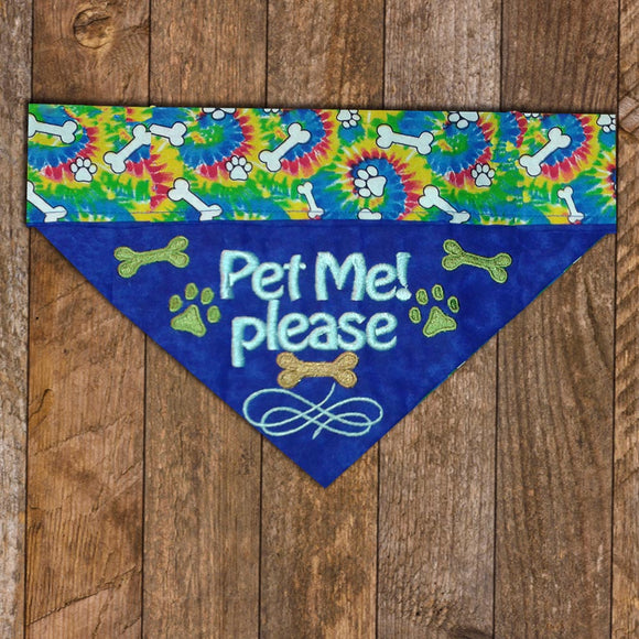 Pet Me Please / Over the Collar Dog Bandana