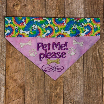 Pet Me Please / Over the Collar Dog Bandana