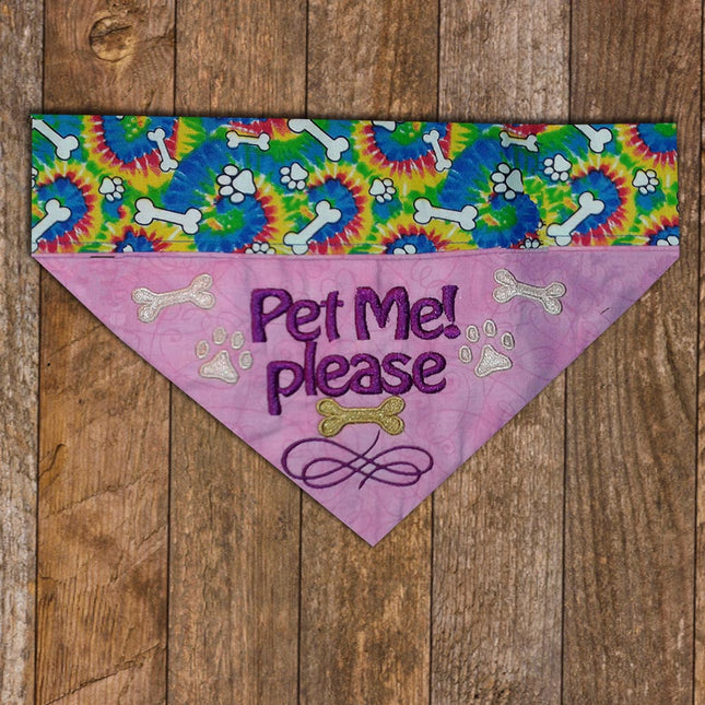 Pet Me Please / Over the Collar Dog Bandana