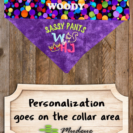 W & HJ - Sassy Pants / Over the Collar Dog Bandana