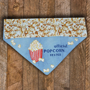 Official Popcorn Tester / Over the Collar Dog Bandana
