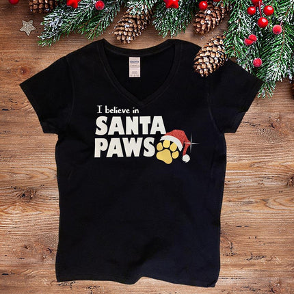 Santa Paws V-Neck T-Shirt