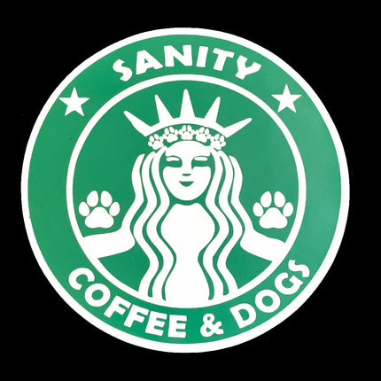 Sanity Coffee and Dogs shirt full design