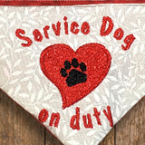 Service Dog / Over the Collar Dog Bandana