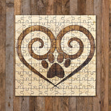 Jigsaw Puzzle - Spiral Heart Paw