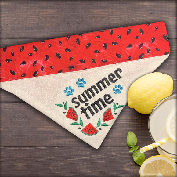 Summer Time Watermelon / Over the Collar Dog Bandana